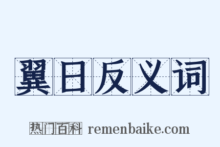 翼日反义词是什么意思的图片